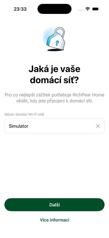 Nastavení domácí Wi-Fi sítě v aplikaci