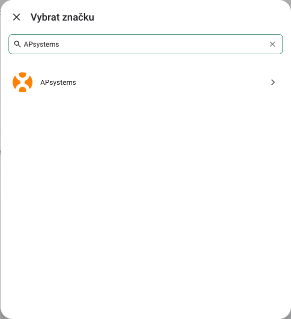 Vyhledání APsystems v českém katalogu integrací.