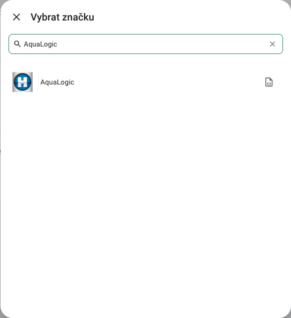 Vyhledání AquaLogic v českém katalogu integrací.